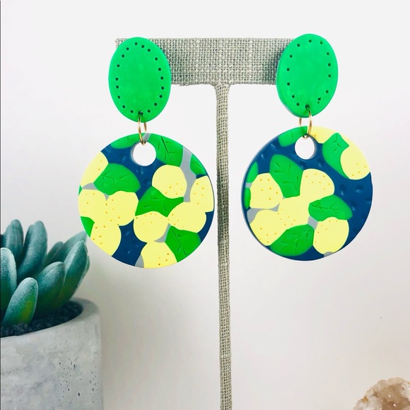 “Life Gives You Lemons” Handmade Dangle Earrings - Picture 3 of 3